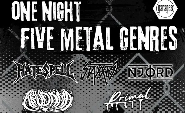 ONE NIGHT FIVE METAL GENRES