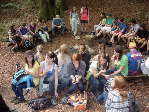Rast in der Schlucht Covatanne