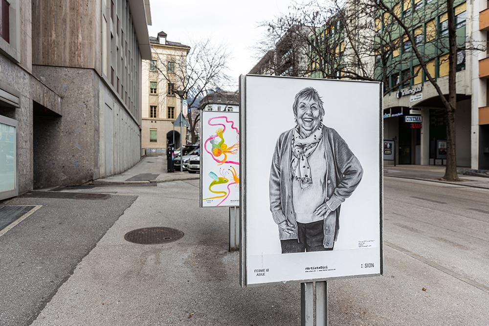 Murzo
Parce qu’elle le vaut bien, 2021, fusain, graphite et collage