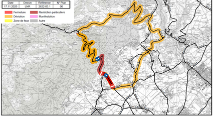 Fermeture et déviation de la route Blanche