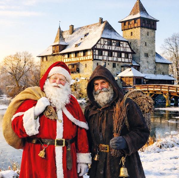 Der Chlaus ist zu Besuch im Schloss Hagenwil.