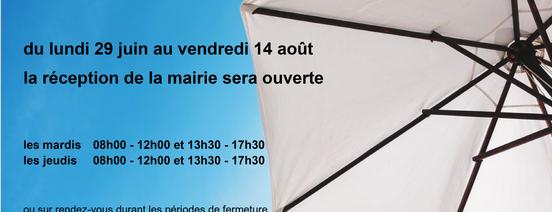 horaires été mairie