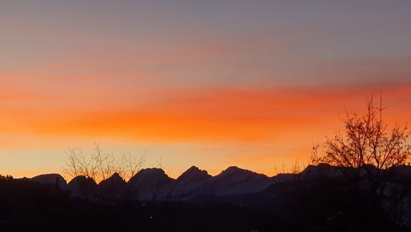 Sonnenuntergang Churfirsten