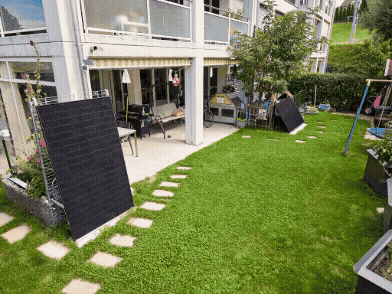 Plug-And-Play aufgestellt im Garten