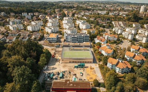 Luftaufnahme Schulanlage Hübeli.