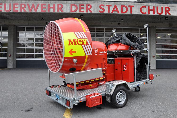 Grosslüfter

Einsatzzweck
- Entrauchung von Räumlichkeiten
- Produktion von Wassernebel

Beladung
- Spiralschlauch-System zur Luft-Leitung