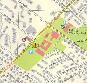 Standortanzeige auf Übersichtsplan