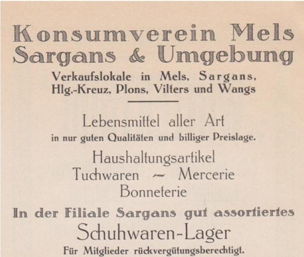 Und als es den Coop noch nicht gab, gab es den Konsumverein.