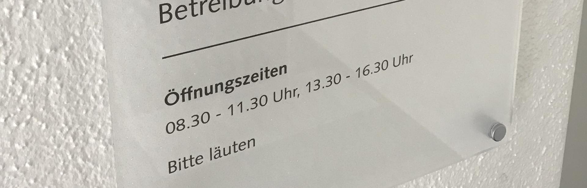 Klingelschild Betreibungsamt