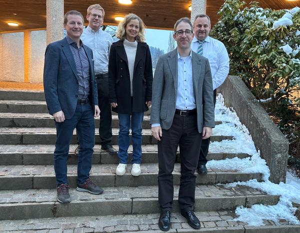 von links: Rolf Raschle, Rafael Städler, Claudia Tibbutt, Michel Müglich, Roland Waltert