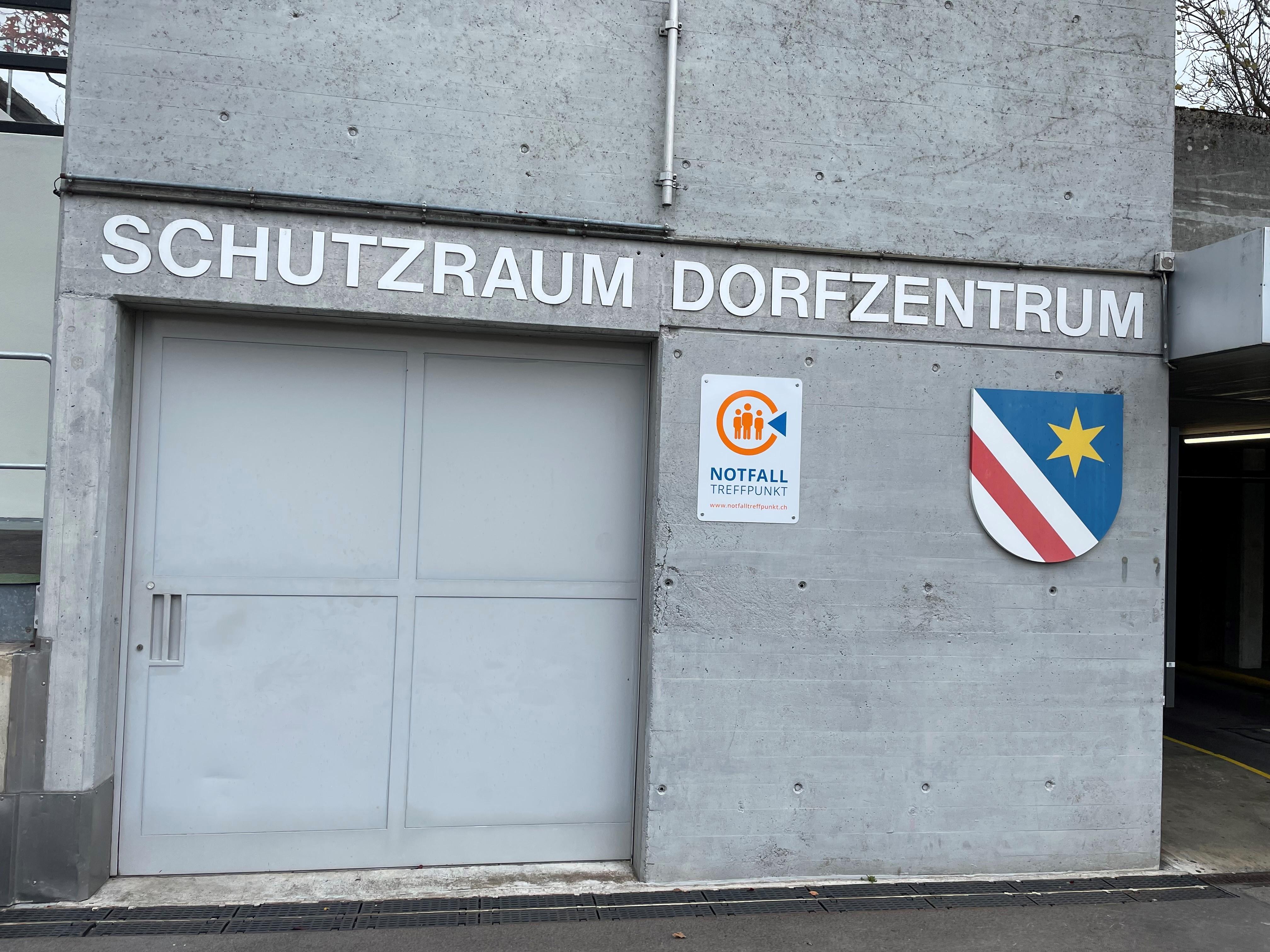 Notfalltreffpunkt beim Gemeindehaus