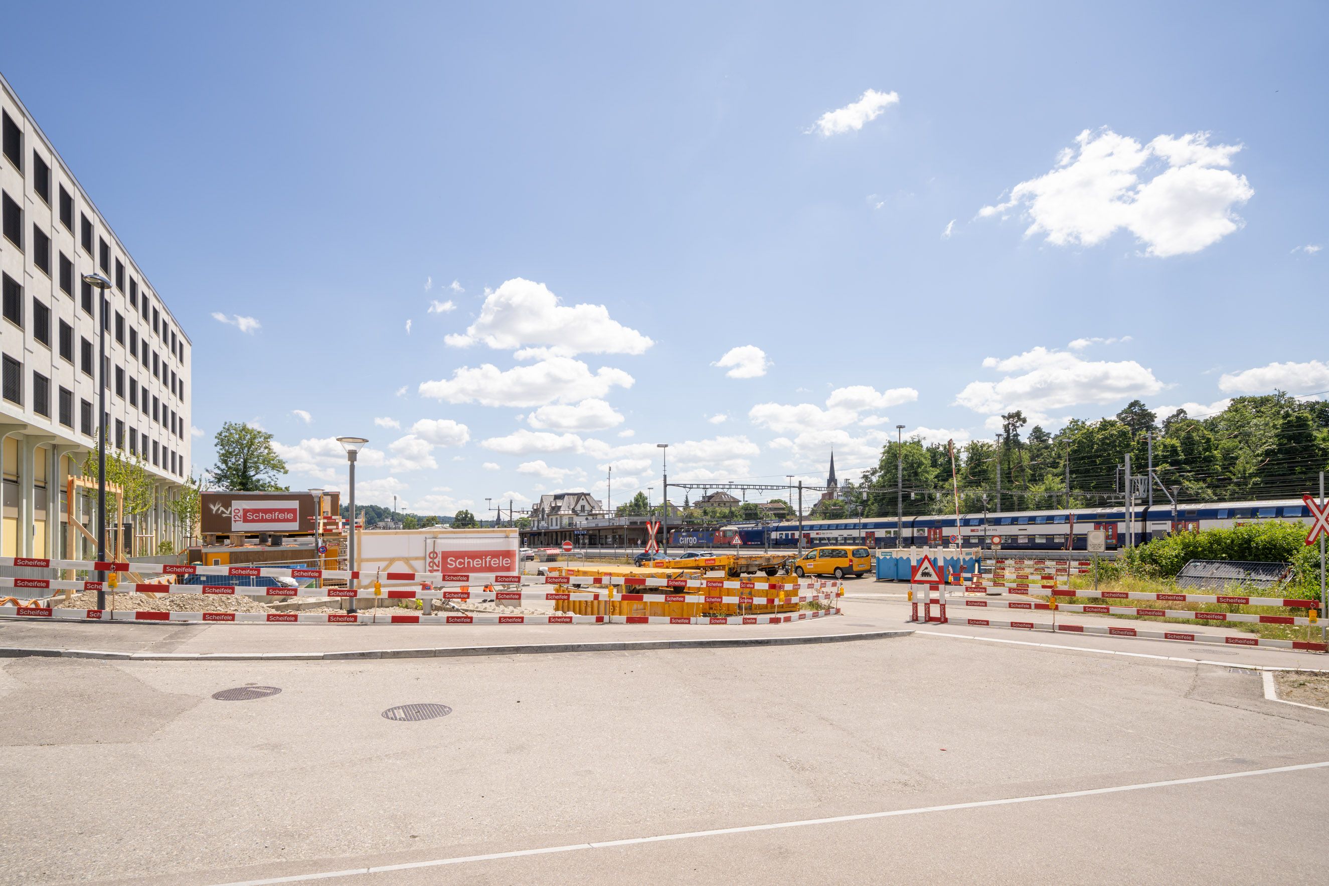 Die Baustelle nord-östlich des Bahnhofs Bülach bei Baubeginn.
Foto: Andrea Lobsiger
