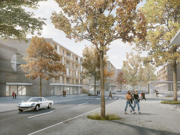 Blick in verlängerte Mühlegutstrasse