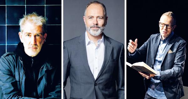 Manuel Stahlberger, Michel Gammenthaler und Bänz Friedli (v.l.) im Kulturforum.