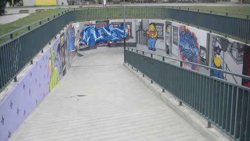 Graffiti passage souterrain