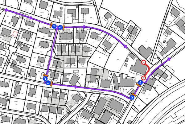 Situationsplan Umleitung Schulweg
