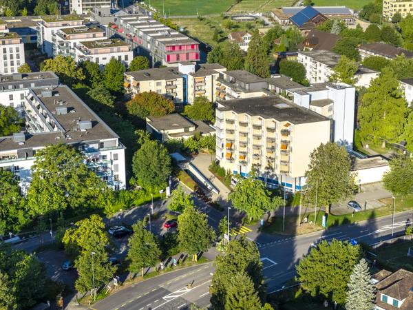 Luftaufnahme des Bahnmatt-Areals in Baar