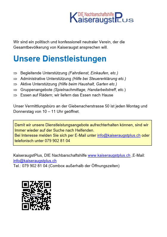 Flyer EsR und KaiseraugstPlus 2