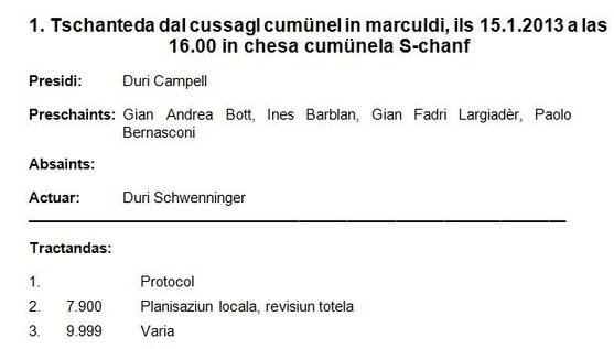Protocol 15.01.2013