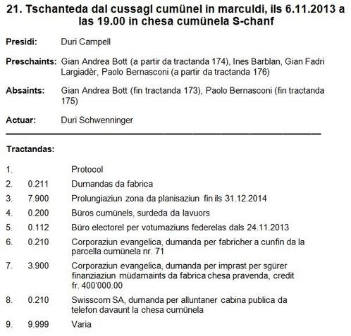 Glista da tractandas 