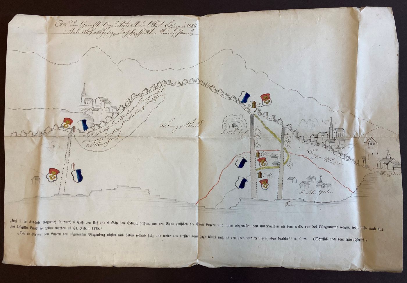 Marchkarte von 1686, Kopie