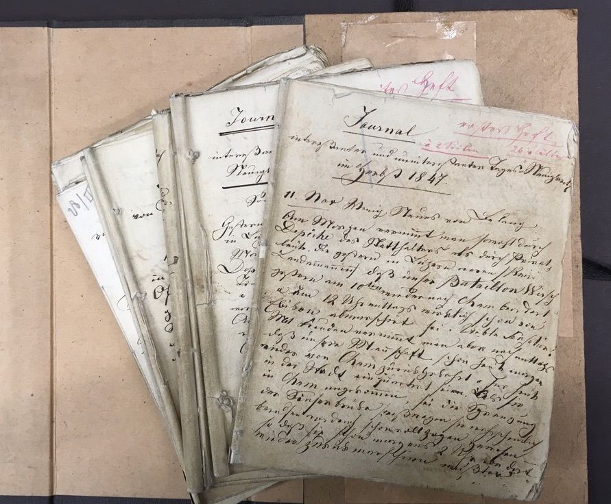 Journal von Walter Zelger über die Jahre 1847 bis 1850.