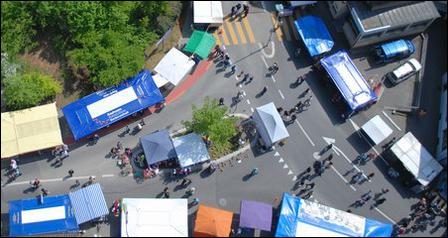Jahrmarkt Schöftland - Flugaufnahme Lindenplatz