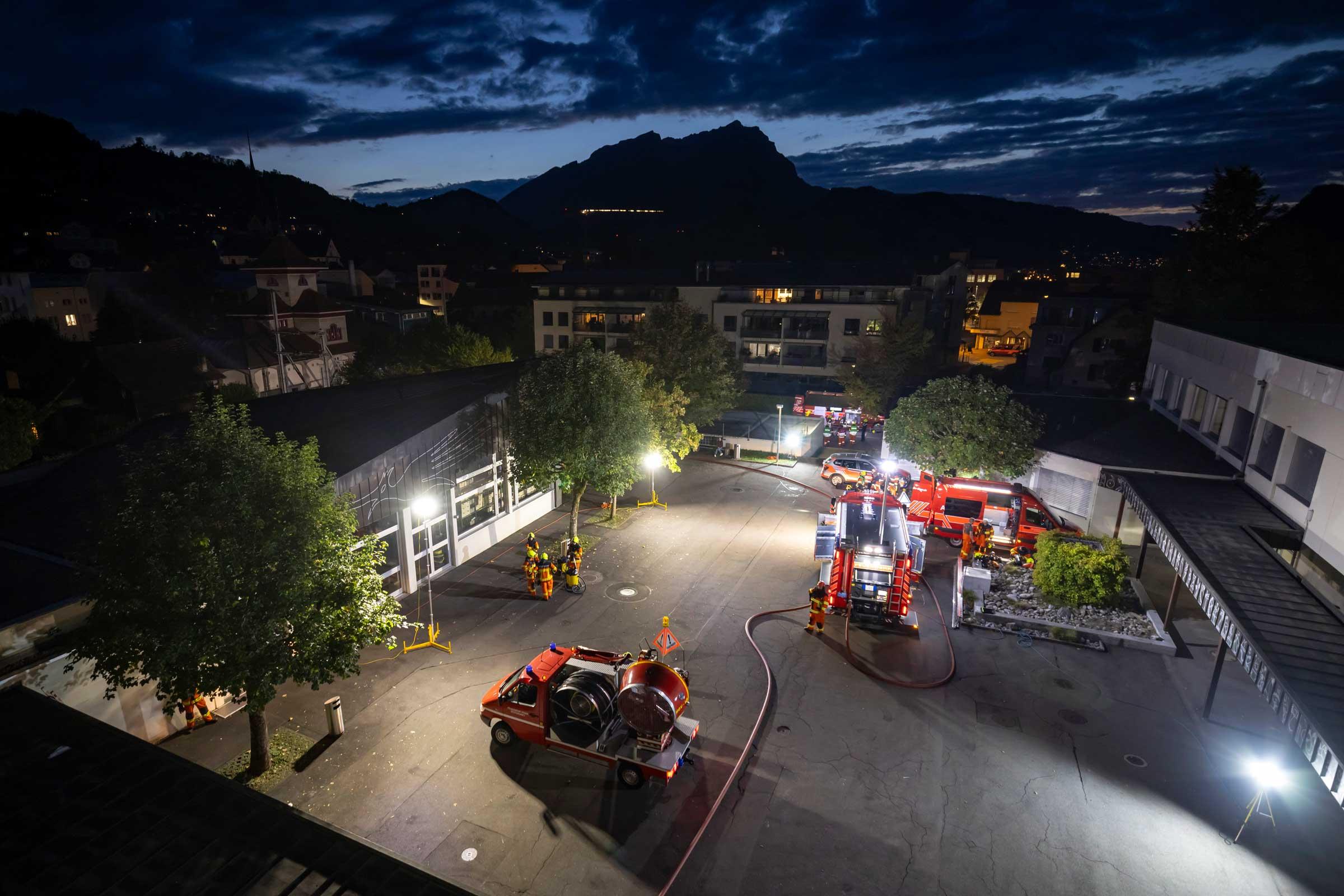 Nach gut einer Stunde endet die Einsatzübung.
