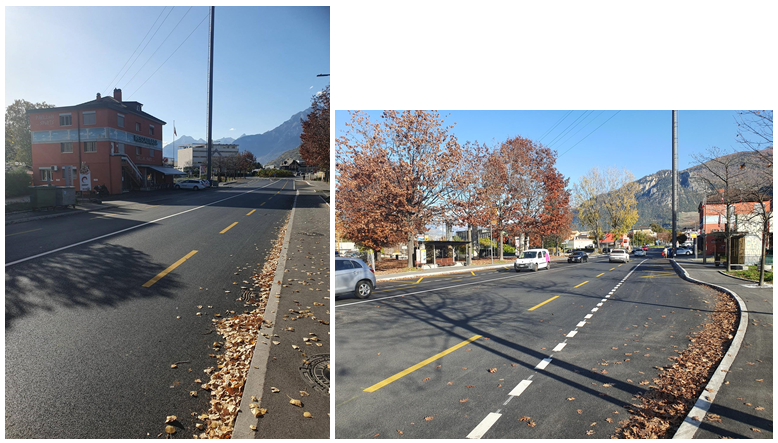 Elargissement bandes cyclables à la rue des Casernes