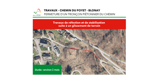 Travaux - Chemin du Poyet - Blonay