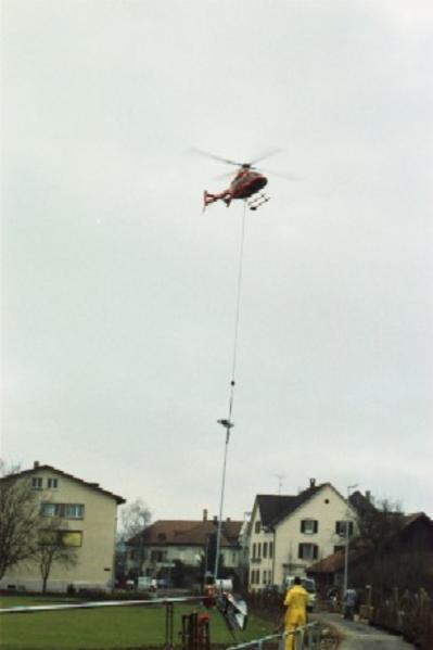 Der dritte Mast im Anflug.
