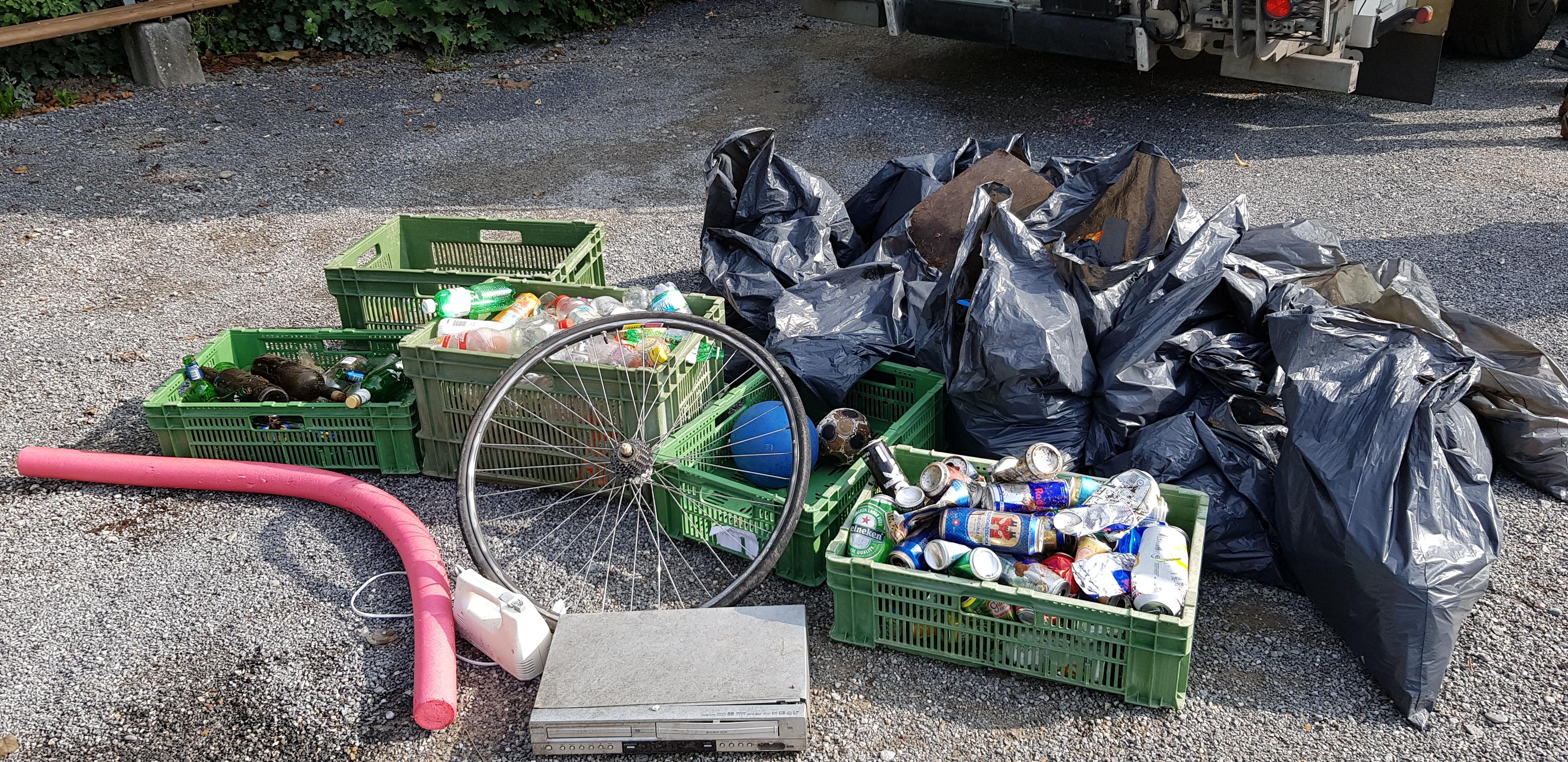 Gesammelter Abfall am Cleanup Day 2018