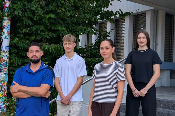 Vier Lernende starten bei der Gemeinde Wittenbach