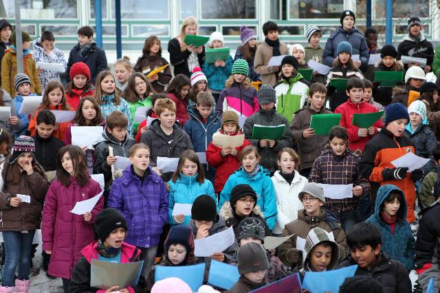 Hauptprobe des Weihnachtssingens am Morgen des 20.12.10.