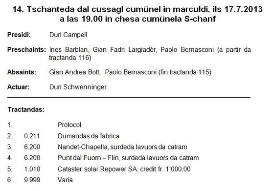 Protocol 17.07.2013