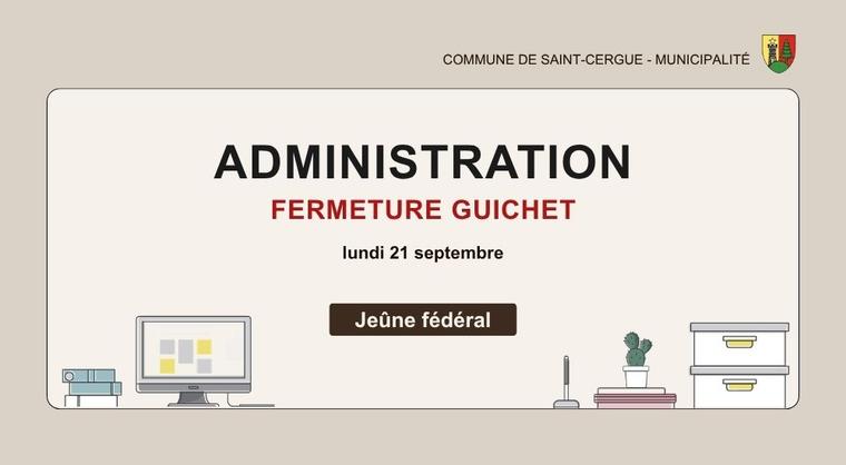 Fermeture exceptionnelle - administration communale