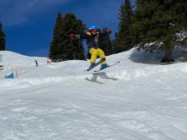 Voller Konzentration über die Schanze