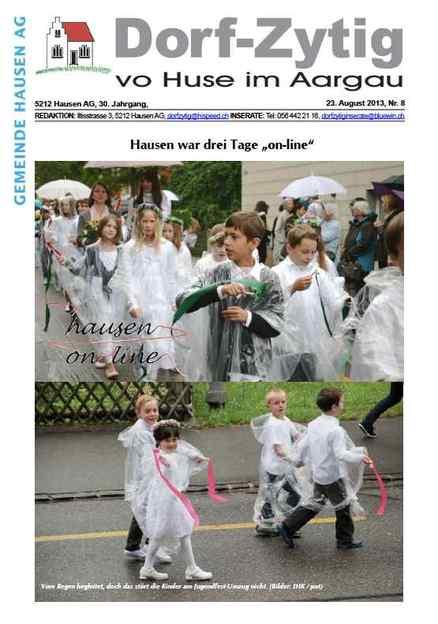 Ansicht Titelseite  Dorf-Zytig Nr. 08/13