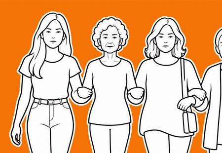Grafik von vier Frauen unterschiedlichen Alters