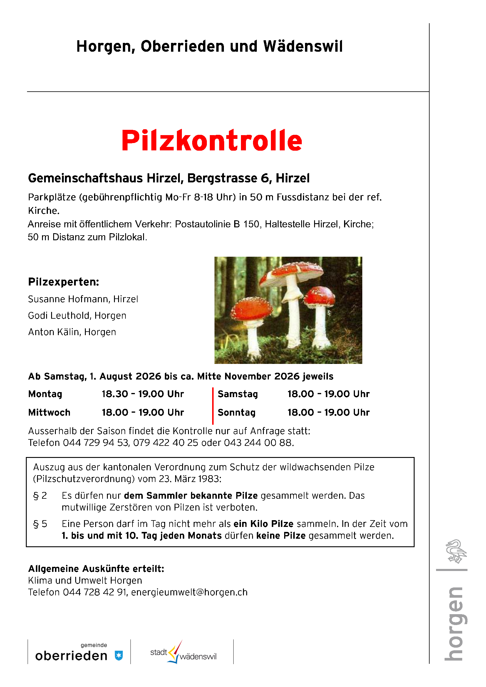 Pilzkontrolle 2026