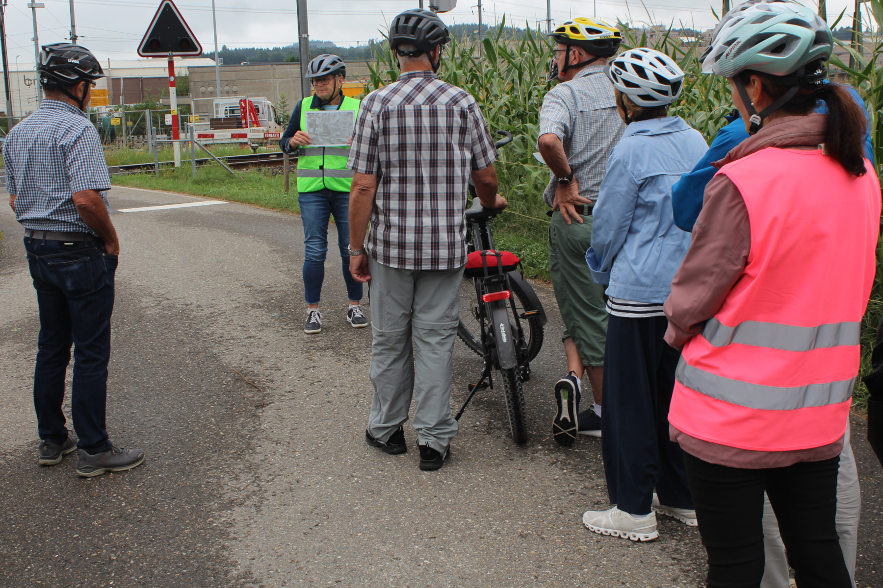 Die Stadtführung mit dem Velo führt fast rund um Gossau.