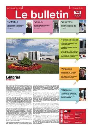 Couverture de la vingtième édition de la brochure communale Le Bulletin