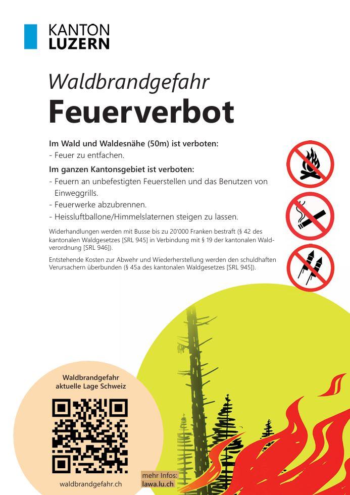 Flyer Feuerverbot
