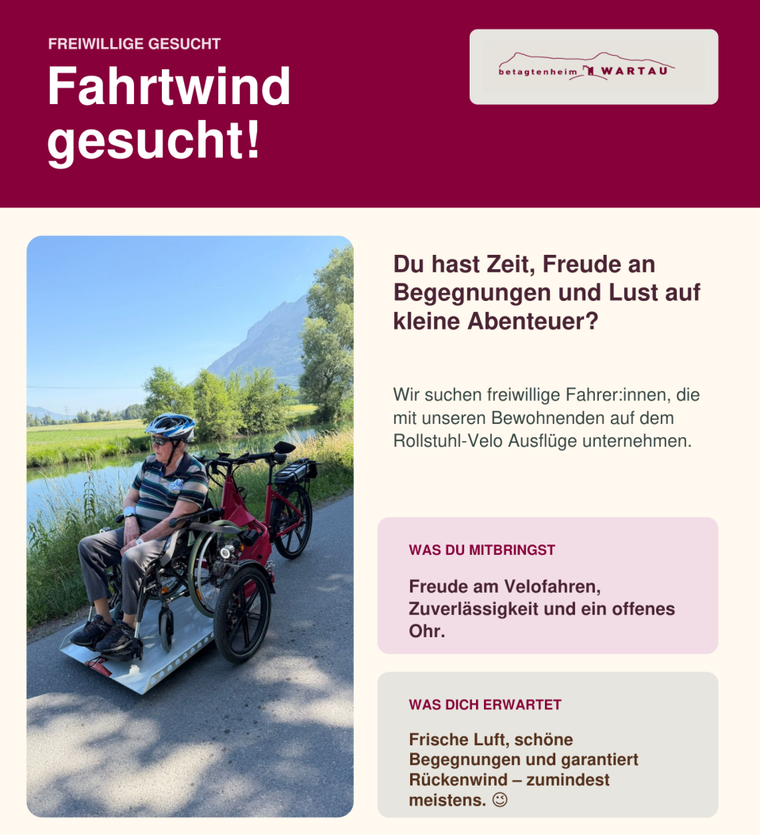 Bild Freiwillige gesucht