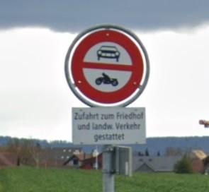 Fahrverbot für PKW und schwere Motorräder