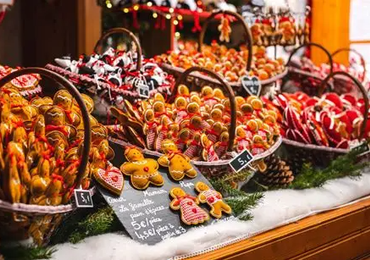 Image d'un stand de marche de Noël