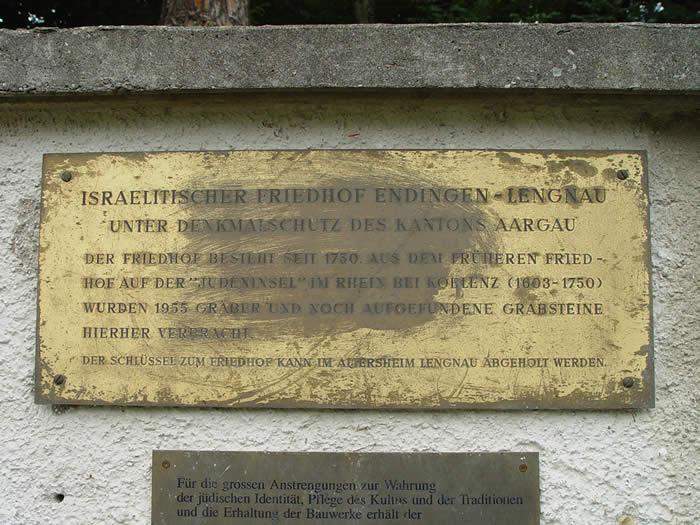 Tafel beim Eingang