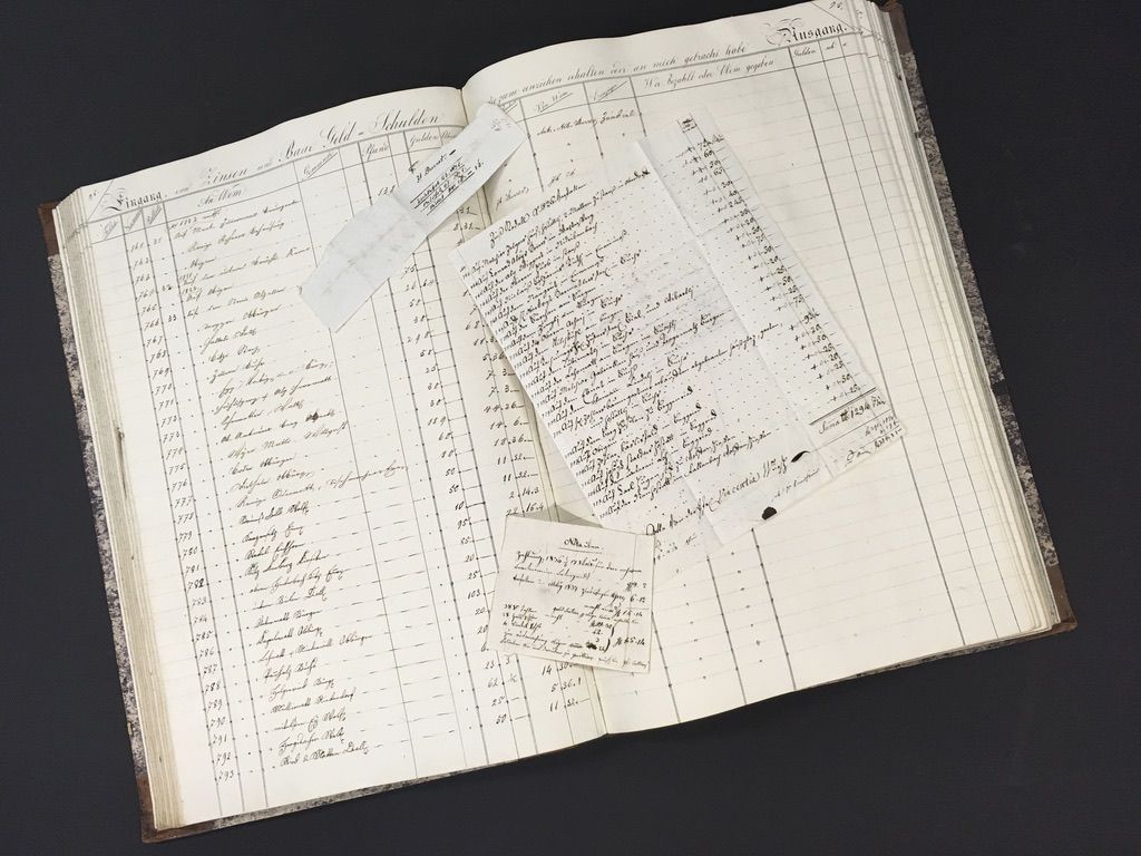 Zinschuldenbuch von Geschäftsagent Anton Albert Durrer.