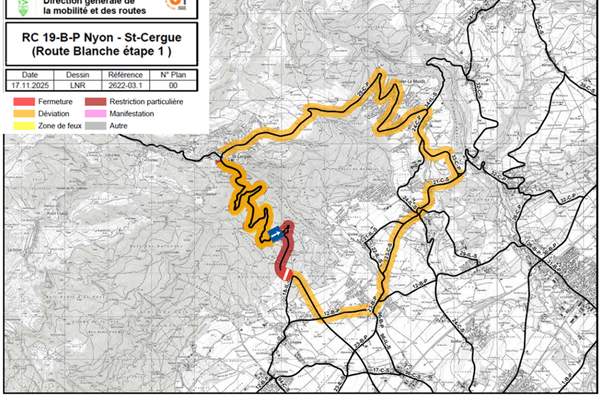 Fermeture de route - Travaux
