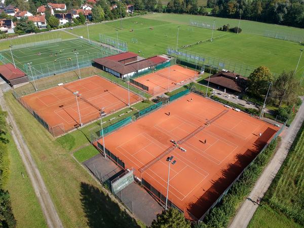 Drohne Bild von der Tennisanlage
